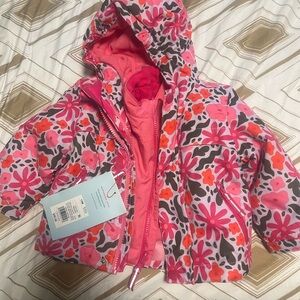 Cat & Jack Pink Floral Puffer Jacket